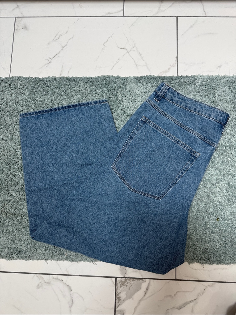 Empyre Unwind Men's Blue Ultra Wide Relaxed Denim Jeans - Picture 4 of 4